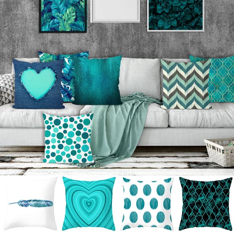 Teal Cushion Cover Leaf Feather Geometric Heart Sofa Pillowcase Bedroom Home Decor Office Decor Accessories
Teal Cushion Cover Leaf Feather Geometric Heart Sofa Pillowcase Bedroom Home Decor Office Decor Accessories