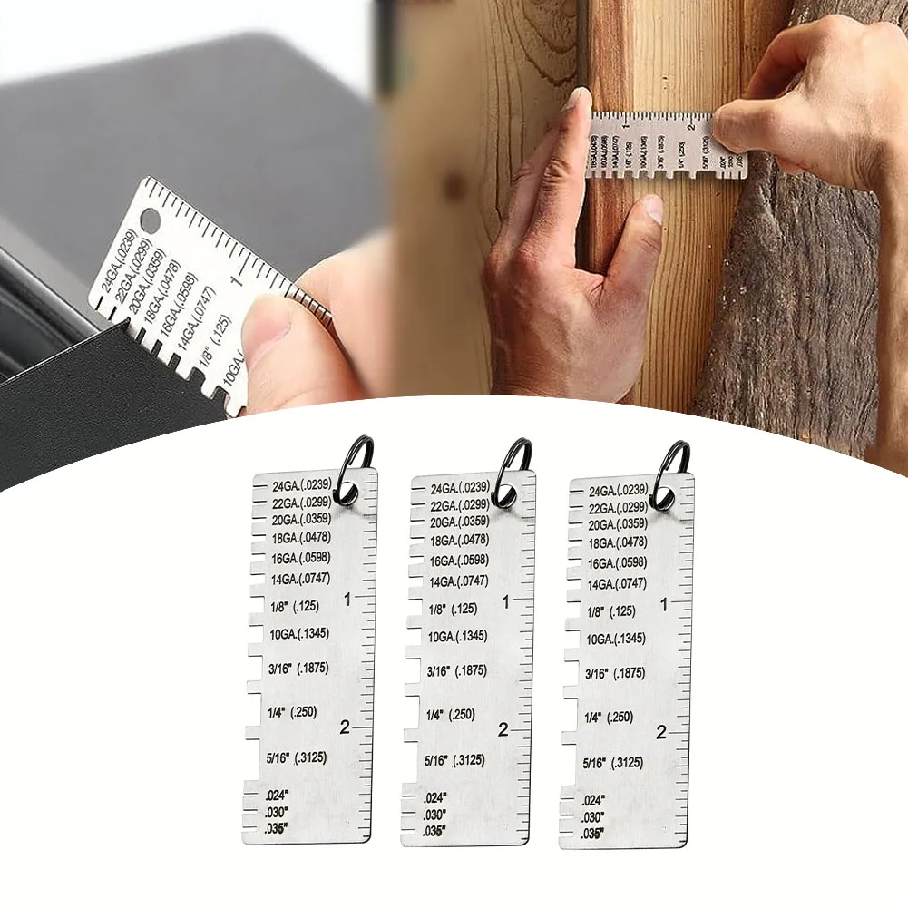 3pcs Stainless Steel Thickness Gauges Single Sided Material Lea D Thickness Gauges 1.0 X 2.8 Inches Portable Welding Gauges
3pcs Stainless Steel Thickness Gauges Single Sided Material Lea D Thickness Gauges 1.0 X 2.8 Inches Portable Welding Gauges
