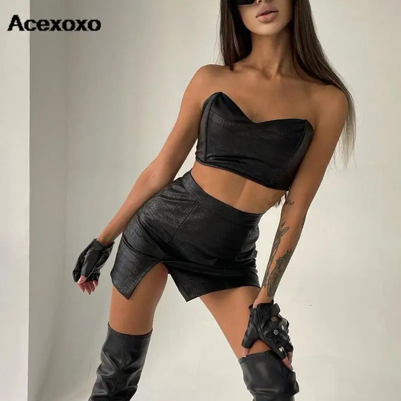 2023 summer new style strapless vest with sexy high waist, slim lady slit skirt suit
2023 summer new style strapless vest with sexy high waist, slim lady slit skirt suit