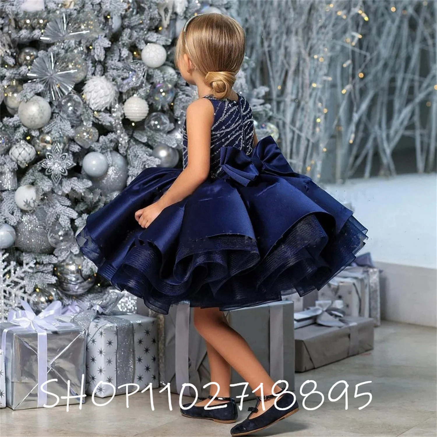 2022 Dark BlueFlower Girl Dress O-Neck Sleeveless Tulle Sequins Prom Dress First Communion Gown Cute Birthday Vestidos De Novia
2022 Dark BlueFlower Girl Dress O-Neck Sleeveless Tulle Sequins Prom Dress First Communion Gown Cute Birthday Vestidos De Novia
