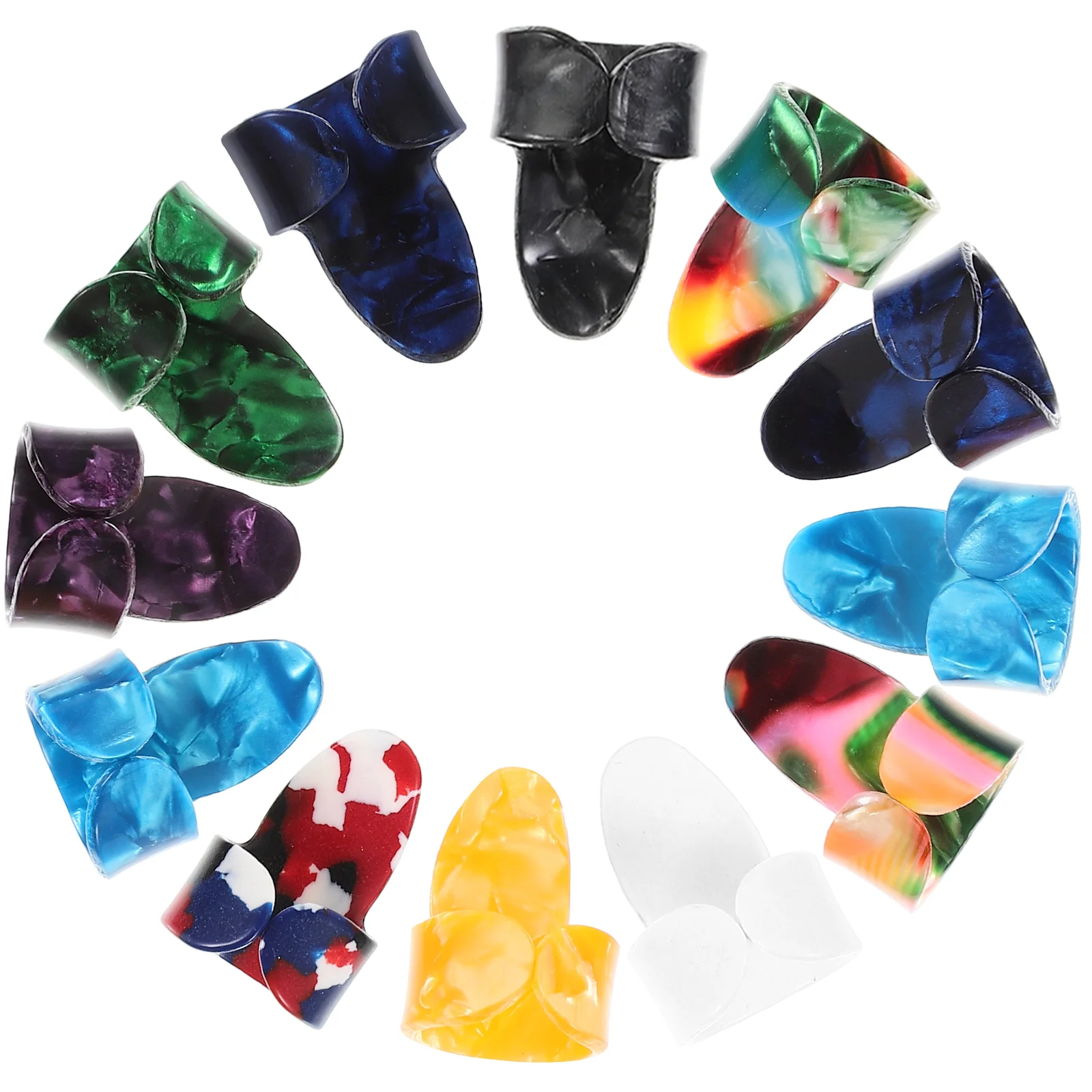 12pcs Xylonite Guitar Finger Picks Instrument Picks for Bass Electric Acoustic Guitars ( Index Finger Style)
12pcs Xylonite Guitar Finger Picks Instrument Picks for Bass Electric Acoustic Guitars ( Index Finger Style)