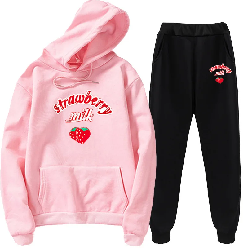2023 Winter Set Clothes Women Sweet Tracksuits Plus Size 2 Piece Sets Strawberry Print Hooded Sweaters And Elastici Waist Pants
2023 Winter Set Clothes Women Sweet Tracksuits Plus Size 2 Piece Sets Strawberry Print Hooded Sweaters And Elastici Waist Pants