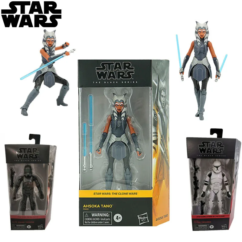 

KO Star Wars Ahsoka Tano Action Figures Toys 6 Inch Movable Statues Model Doll With Blue Lightsaber Collectible Ornaments Gifts