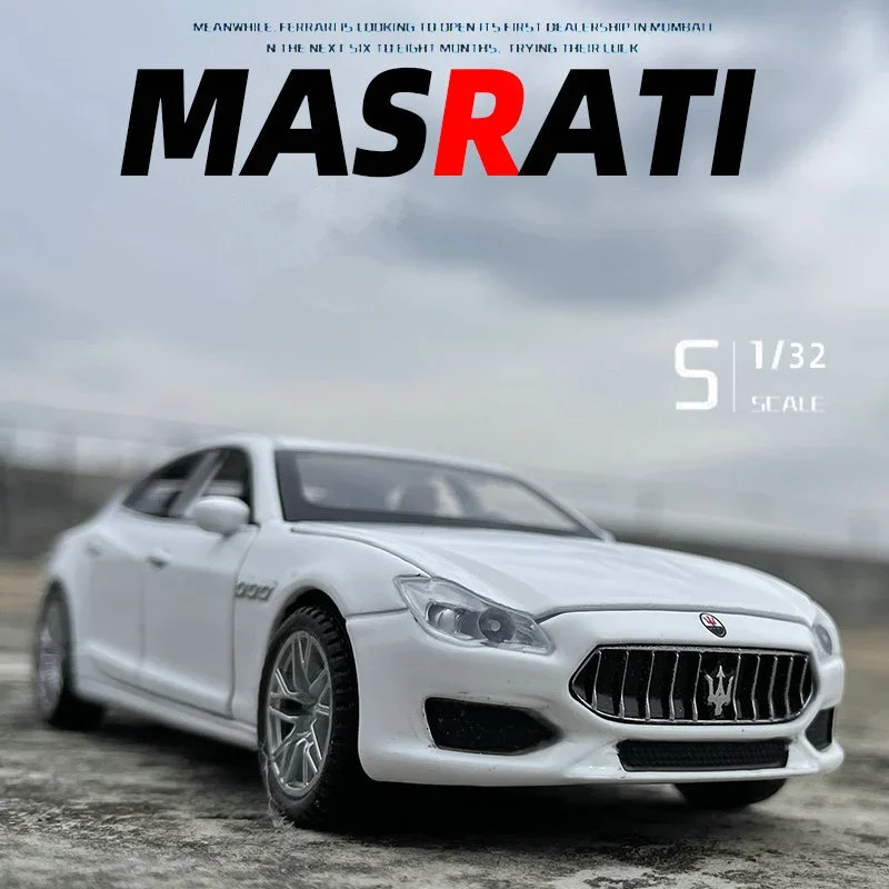 

Модель автомобиля из сплава в масштабе 1:32 Maserati ghiсот Quattroporte Coupe, модель литая металлическая Игрушечная модель автомобиля со звуком и фотографией, игрушка в подарок