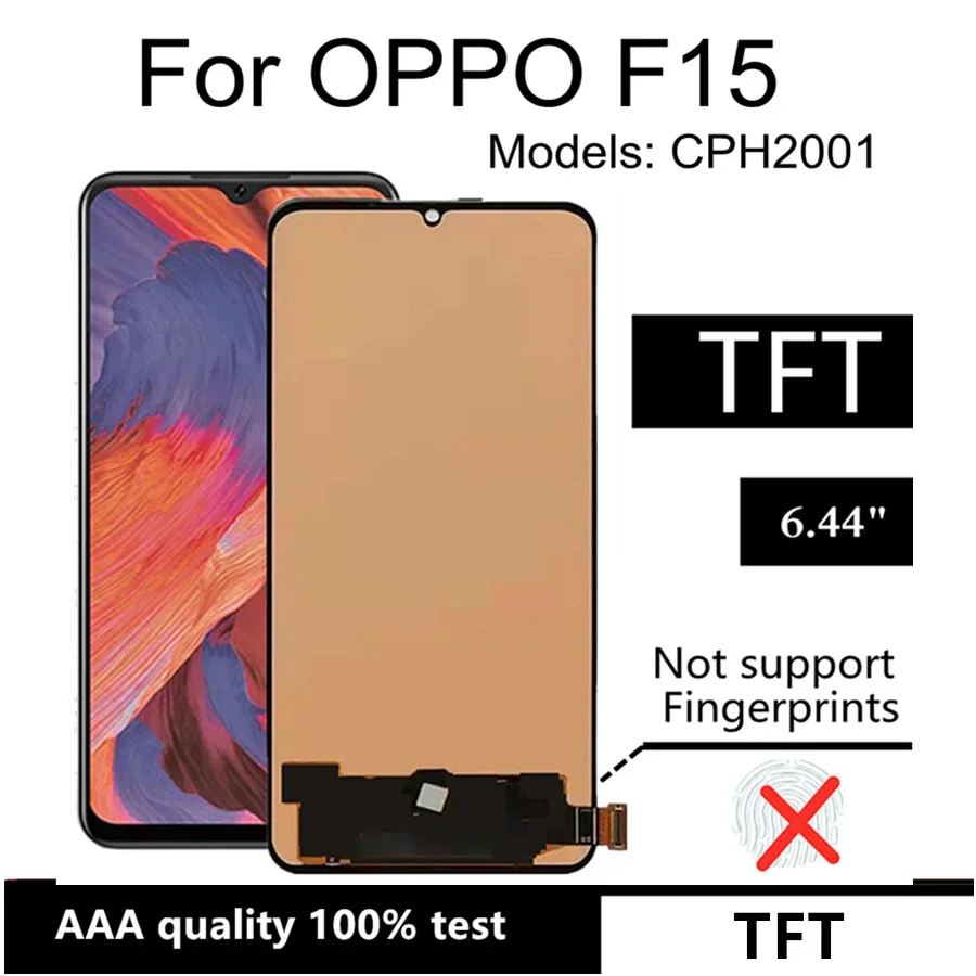6,4 дюймовый TFT для Oppo F15 2020 CPH2001 LCD дисплей кодирующий преобразователь сенсорного экрана в сборе Замена для Oppo F15 LCD
6,4 дюймовый TFT для Oppo F15 2020 CPH2001 LCD дисплей кодирующий преобразователь сенсорного экрана в сборе Замена для Oppo F15 LCD