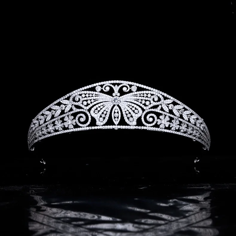 European and American Sweet Butterfly Princess Birthday Crown Zircon Crown Bridal Wedding Headdress High-End Hair Accessories
European and American Sweet Butterfly Princess Birthday Crown Zircon Crown Bridal Wedding Headdress High-End Hair Accessories