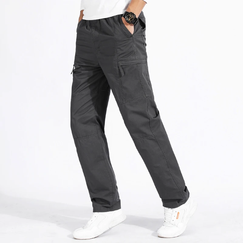 Men's Tactical Cargo Pants Plus Size Zipper Pockets Military Pants Drawstring Cotton Loose Fit Fishing Trousers for Men
Men's Tactical Cargo Pants Plus Size Zipper Pockets Military Pants Drawstring Cotton Loose Fit Fishing Trousers for Men