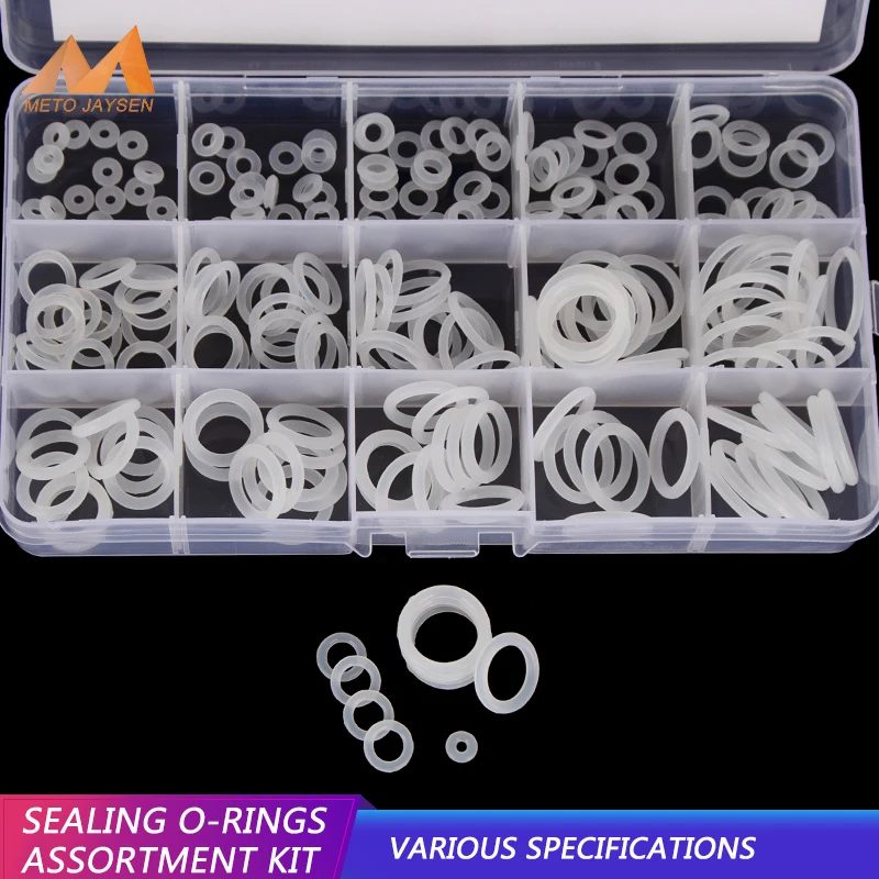Sealing O-ring White Silicone O Rings Replacements OD 6mm-30mm CS 1.5mm 1.9mm 2.4mm 3.1mm 15 Sizes 225PCS BG019
Sealing O-ring White Silicone O Rings Replacements OD 6mm-30mm CS 1.5mm 1.9mm 2.4mm 3.1mm 15 Sizes 225PCS BG019