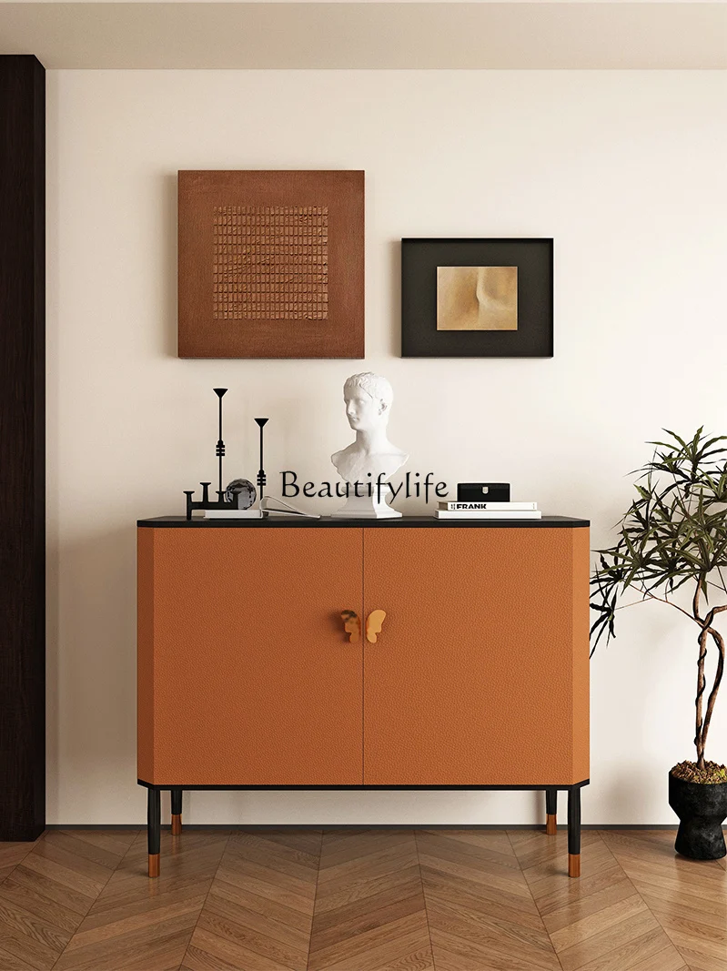 Italian Light Luxury Saddle Leather Entrance Cabinet Household Minimalist Modern Side Cabinet
Italian Light Luxury Saddle Leather Entrance Cabinet Household Minimalist Modern Side Cabinet