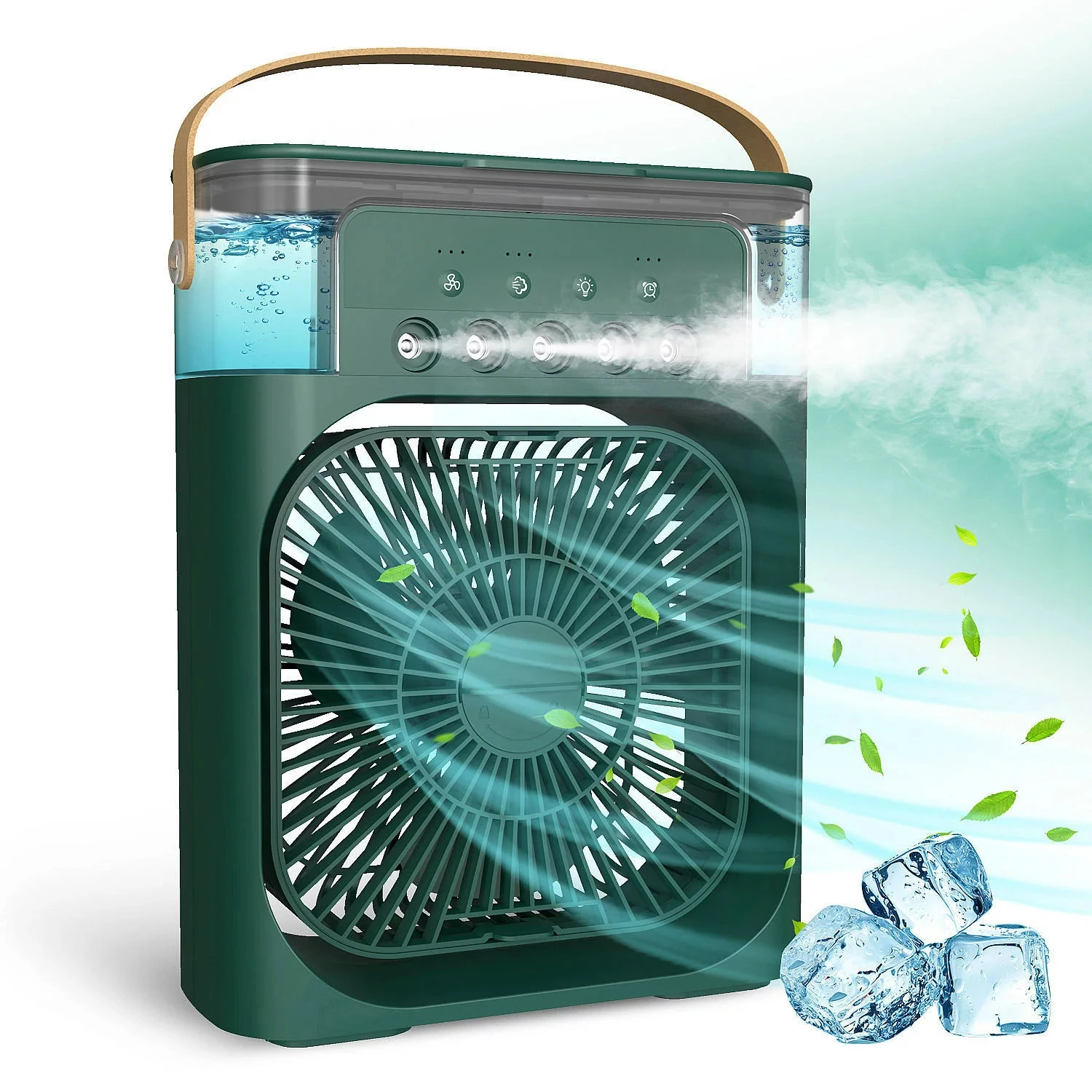 In 1 600ml Air Cooling Fan Portable Air Conditioner Fan Timed Air Cooling Fan with 7 Color Lights 5 Jets 3 Speed
In 1 600ml Air Cooling Fan Portable Air Conditioner Fan Timed Air Cooling Fan with 7 Color Lights 5 Jets 3 Speed