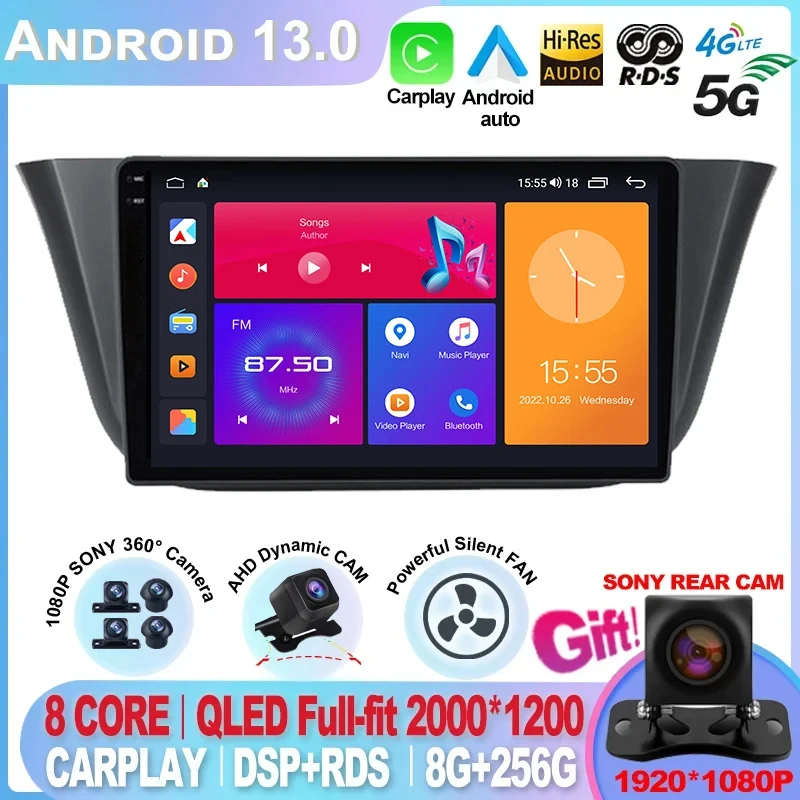 

Android 13 Cooling fan QLED IPS screen Car RadioFor Iveco Daily 2014 + Multimedia wireless Carplay Navigation Android auto DSP