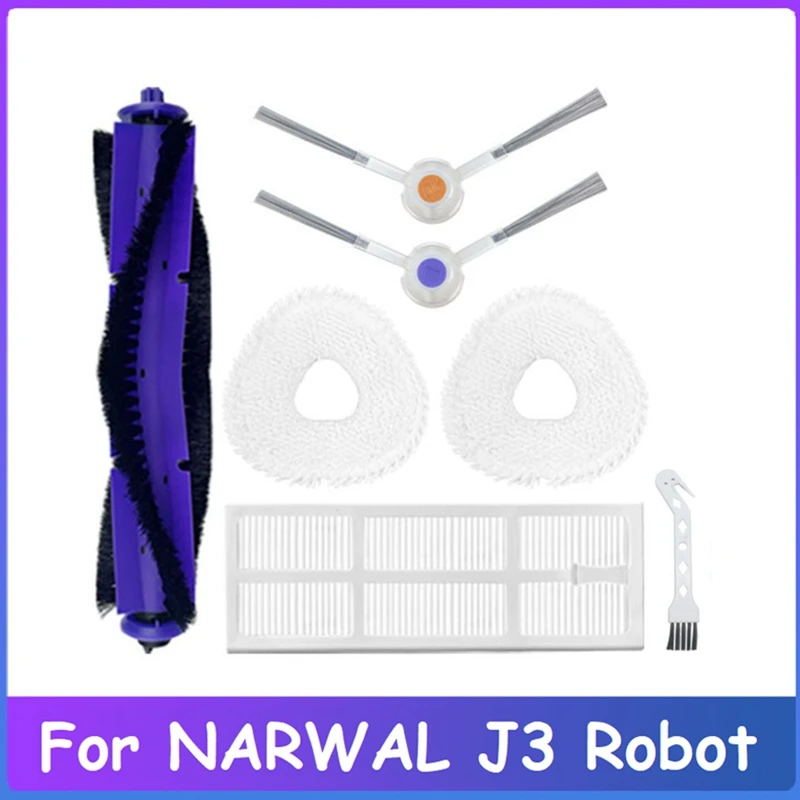 7Pcs HEPA Filter Main Side Brush Mop Cloth Household Cleaning Accessories Replacement For NARWAL J3 Robot Vacuum Cleaner 
7Pcs HEPA Filter Main Side Brush Mop Cloth Household Cleaning Accessories Replacement For NARWAL J3 Robot Vacuum Cleaner