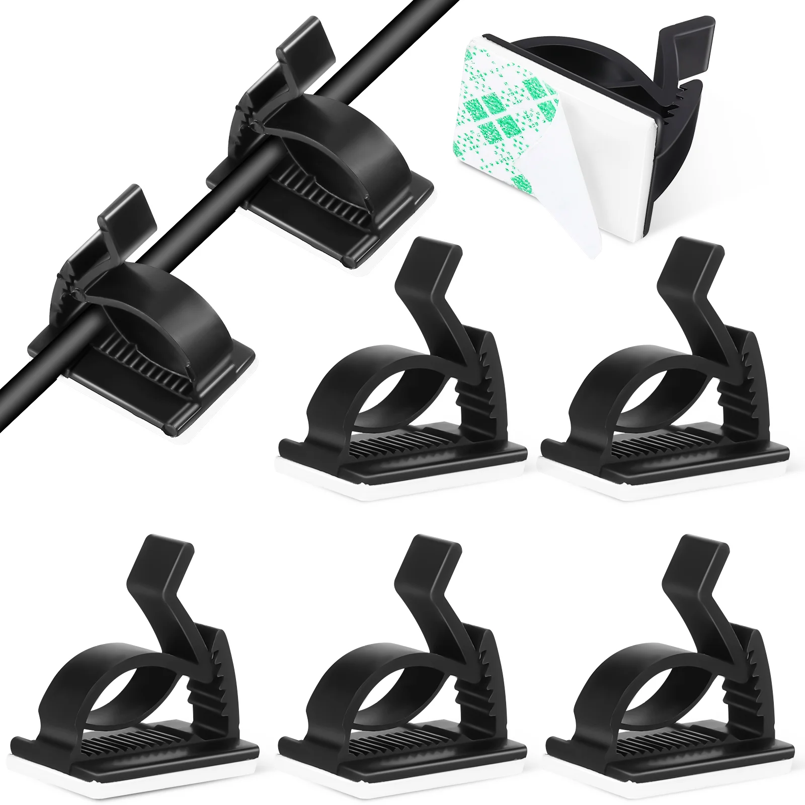 

10 Pcs Fixed Line Cord Keepers Cable Storage Holder Management Winders Wire Holders Headphone Organizer Electric Clips