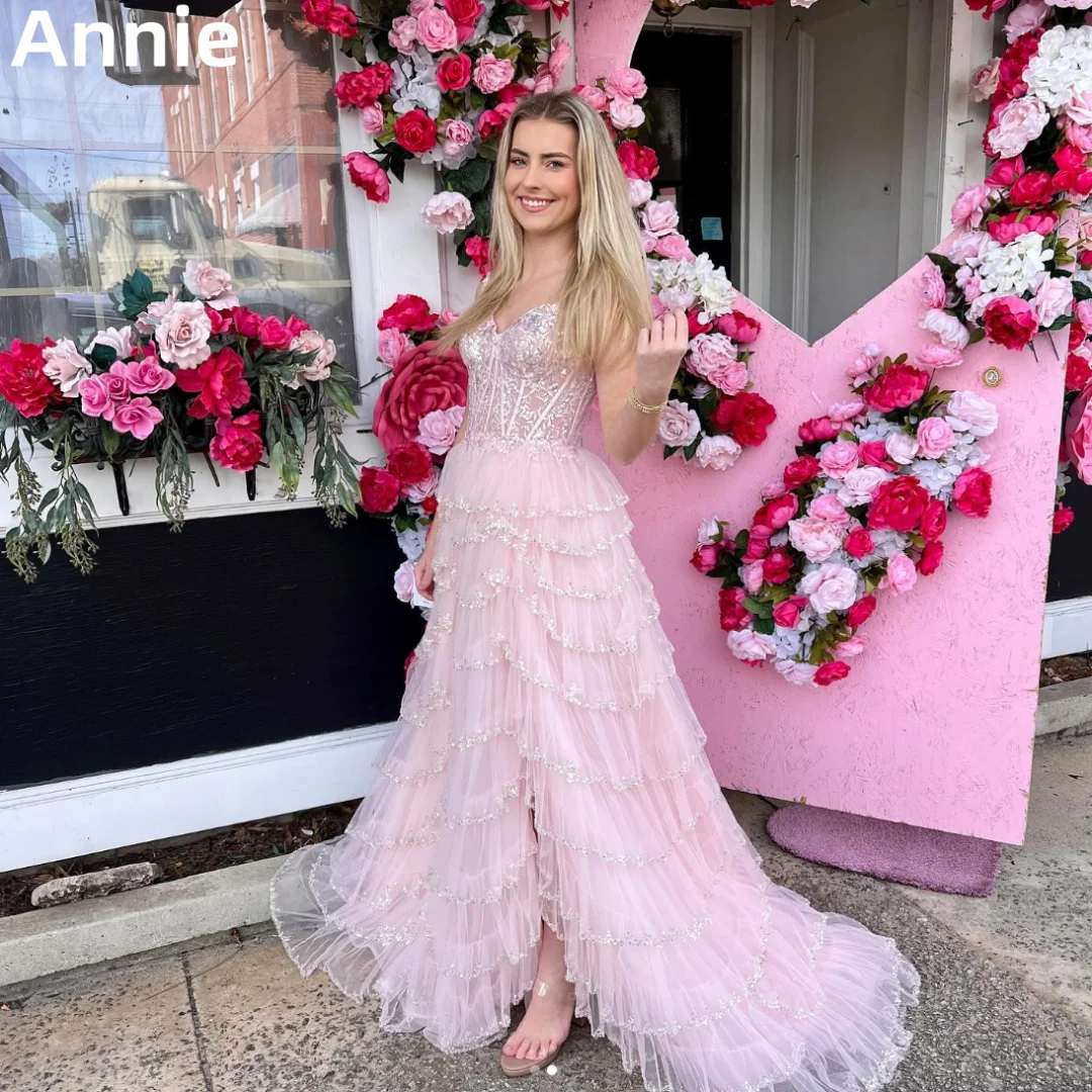 

Annie Glitter Sequins Prom Dress Pink Off-the-shoulder Evening Dresses A-shaped Graduation Party Dresses 2024Vestidos De Noche