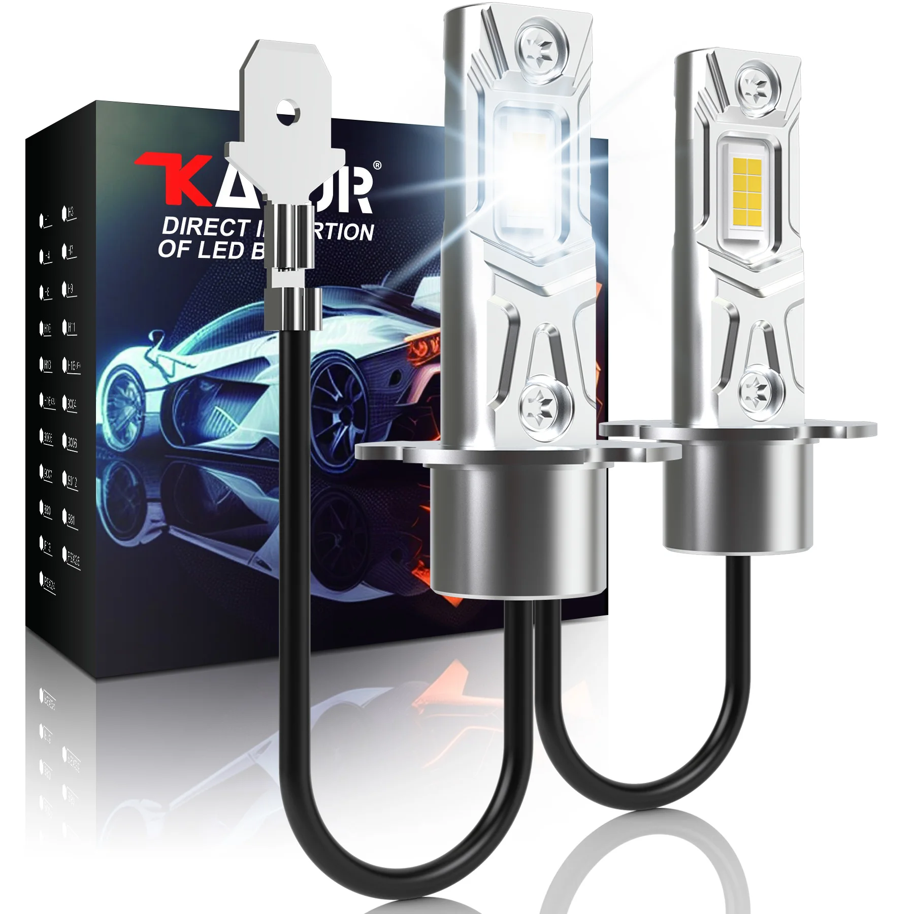 

Katur 2 шт., Супер фонарь H3, противотуманная фара без вентилятора, H3, фонарь с мини-шиной, 12 В постоянного тока, лампы для автомобильных фар, дневные ходовые огни, 6000K, белая лампа