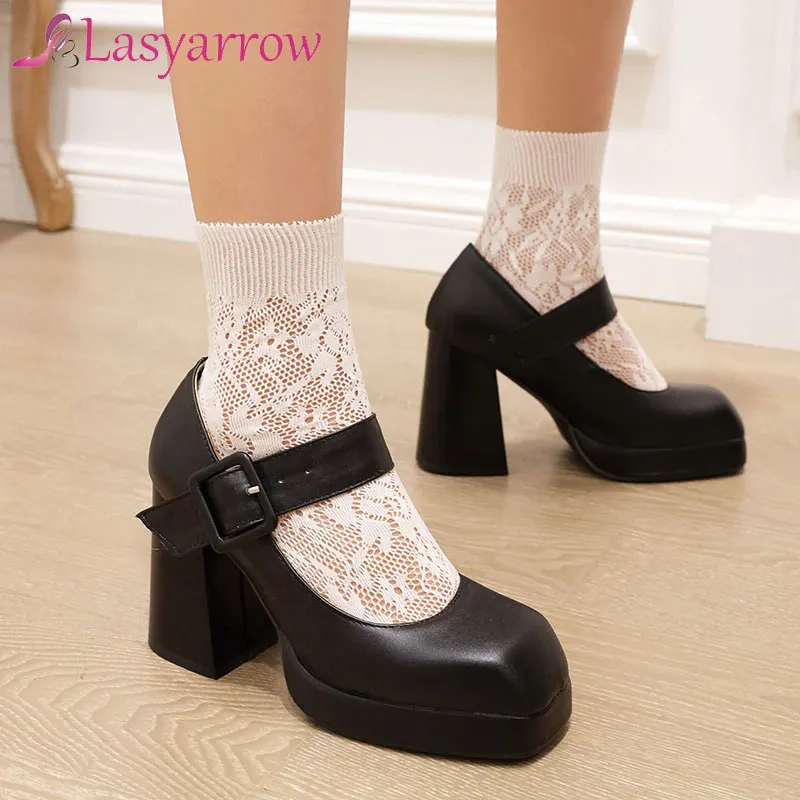Lasyarrow Mary Janes Pumps Women Spring Punk Thick Heel Shoes Fashion White Black Red Orange Party Square Toe Platform Heels
Lasyarrow Mary Janes Pumps Women Spring Punk Thick Heel Shoes Fashion White Black Red Orange Party Square Toe Platform Heels