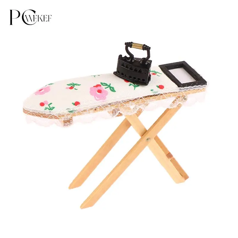 1Set 1:12 Dollhouse Miniature Lace Ironing Table Irons Furniture With Iron Sewing Scene Decor Doll House Accessories
1Set 1:12 Dollhouse Miniature Lace Ironing Table Irons Furniture With Iron Sewing Scene Decor Doll House Accessories