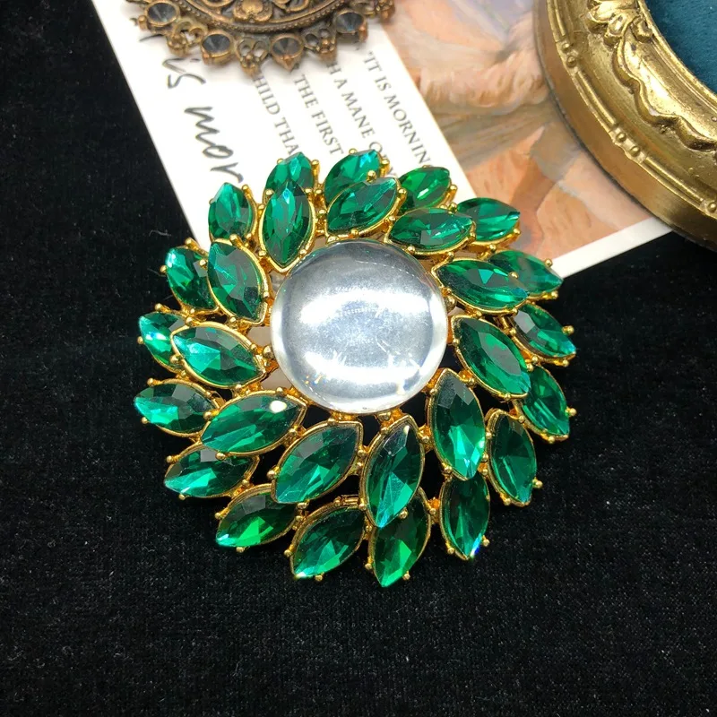 

Vintage Medieva Women's Jewelry for Girls Emerald Gemstone Wedding Marriage Anniversary Gift Party Show High-end Elegant Luxury