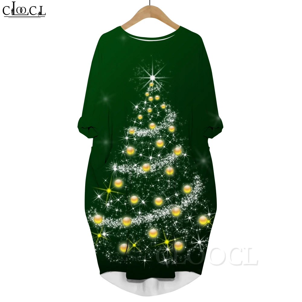 CLOOCL Harajuku Women Long Sleeve Dress Christmas Tree Pattern 3D Printed Pocket Dress Casual Oversized Clothing Drop Shipping
CLOOCL Harajuku Women Long Sleeve Dress Christmas Tree Pattern 3D Printed Pocket Dress Casual Oversized Clothing Drop Shipping
