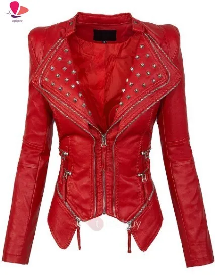 2023 Fashion Women Patchwork Smooth Motorcycle Faux Leather Jackets Ladies Long Sleeve Autumn Winter Biker Streetwear Coat 4XL
2023 Fashion Women Patchwork Smooth Motorcycle Faux Leather Jackets Ladies Long Sleeve Autumn Winter Biker Streetwear Coat 4XL