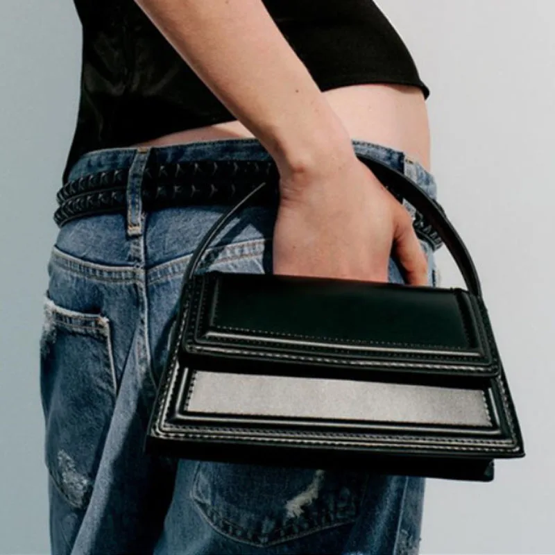 

Vintage Leather Crossbody Bags for Women 2024 New Designer Female Small Flap Shoulder Bag Armpit Handbags and Purses