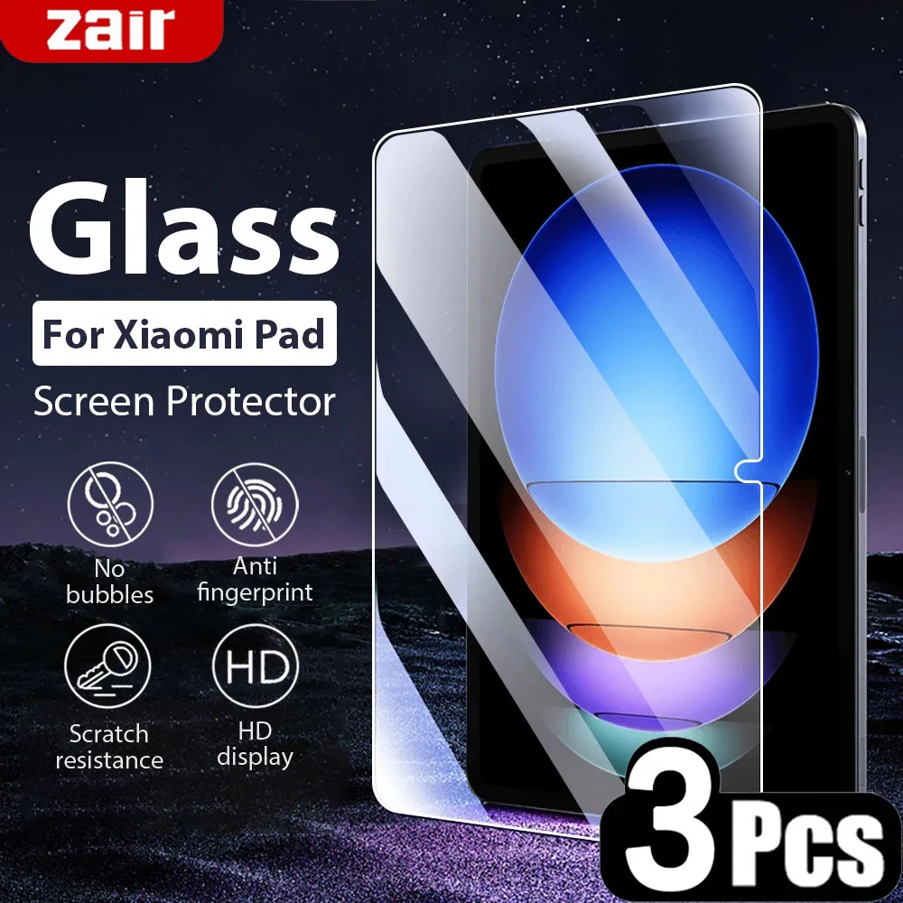 

(3 упаковки) Закаленное стекло для Xiaomi Pad SE 5 6 6S Pro 10,6 11 12,4 Защитная пленка для экрана планшета с защитой от царапин