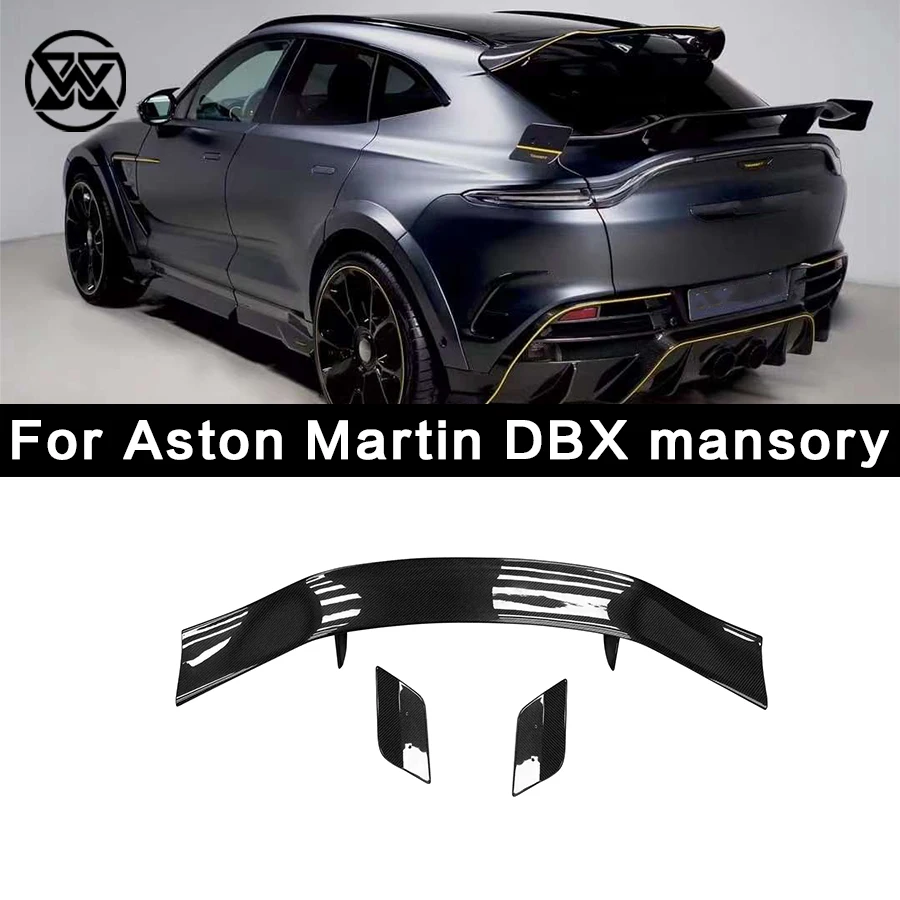 

For Aston Martin DBX mansory Tail Wing Carbon Fiber Car Spoiler Wing Rear Trunk Lid Tail Fins upgrade