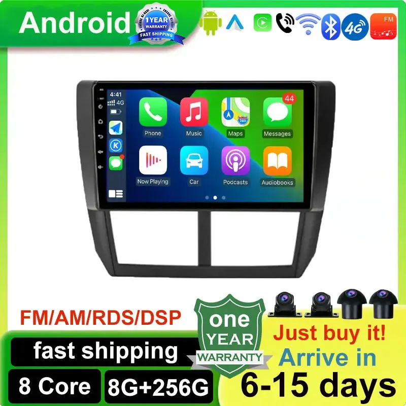 Автомагнитола DPS Carplay Android 14 для Subaru Forester III SH 2007-2013, мультимедийный стерео проигрыватель с Wi-Fi и GPS-навигацией, головное устройство
Автомагнитола DPS Carplay Android 14 для Subaru Forester III SH 2007-2013, мультимедийный стерео проигрыватель с Wi-Fi и GPS-навигацией, головное устройство