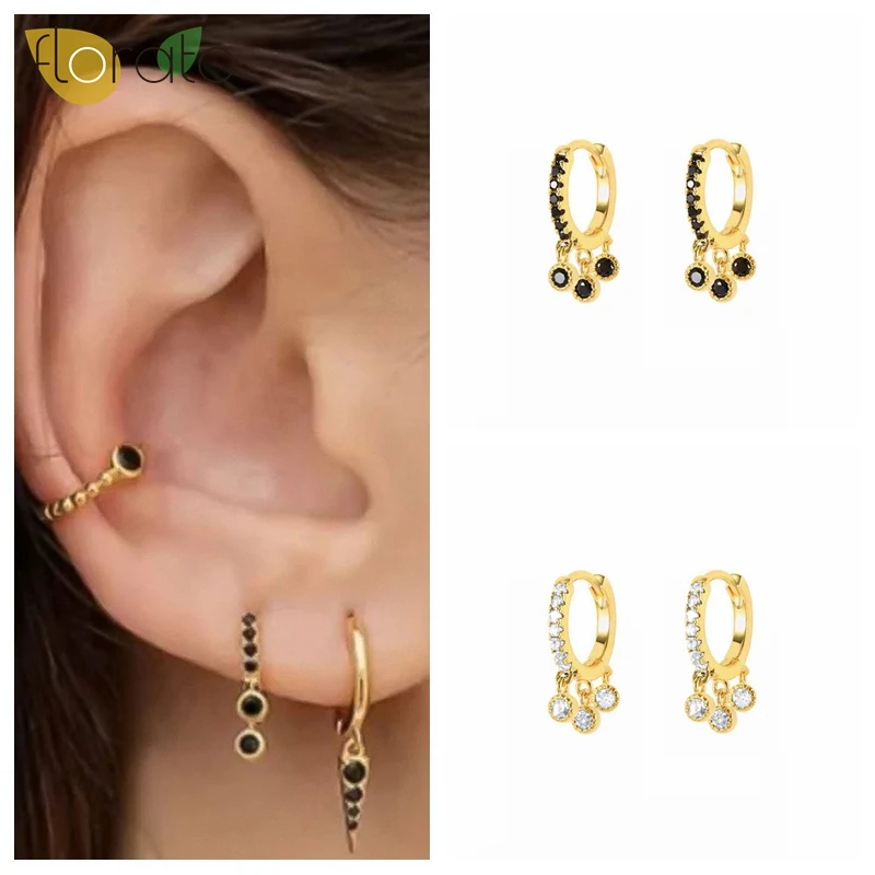 925 Sterling Silver Needle Fashion Hoop Earrings for Women Shiny Zircon Pendant Earrings Wedding Party Jewelry Gift Wholesale
925 Sterling Silver Needle Fashion Hoop Earrings for Women Shiny Zircon Pendant Earrings Wedding Party Jewelry Gift Wholesale