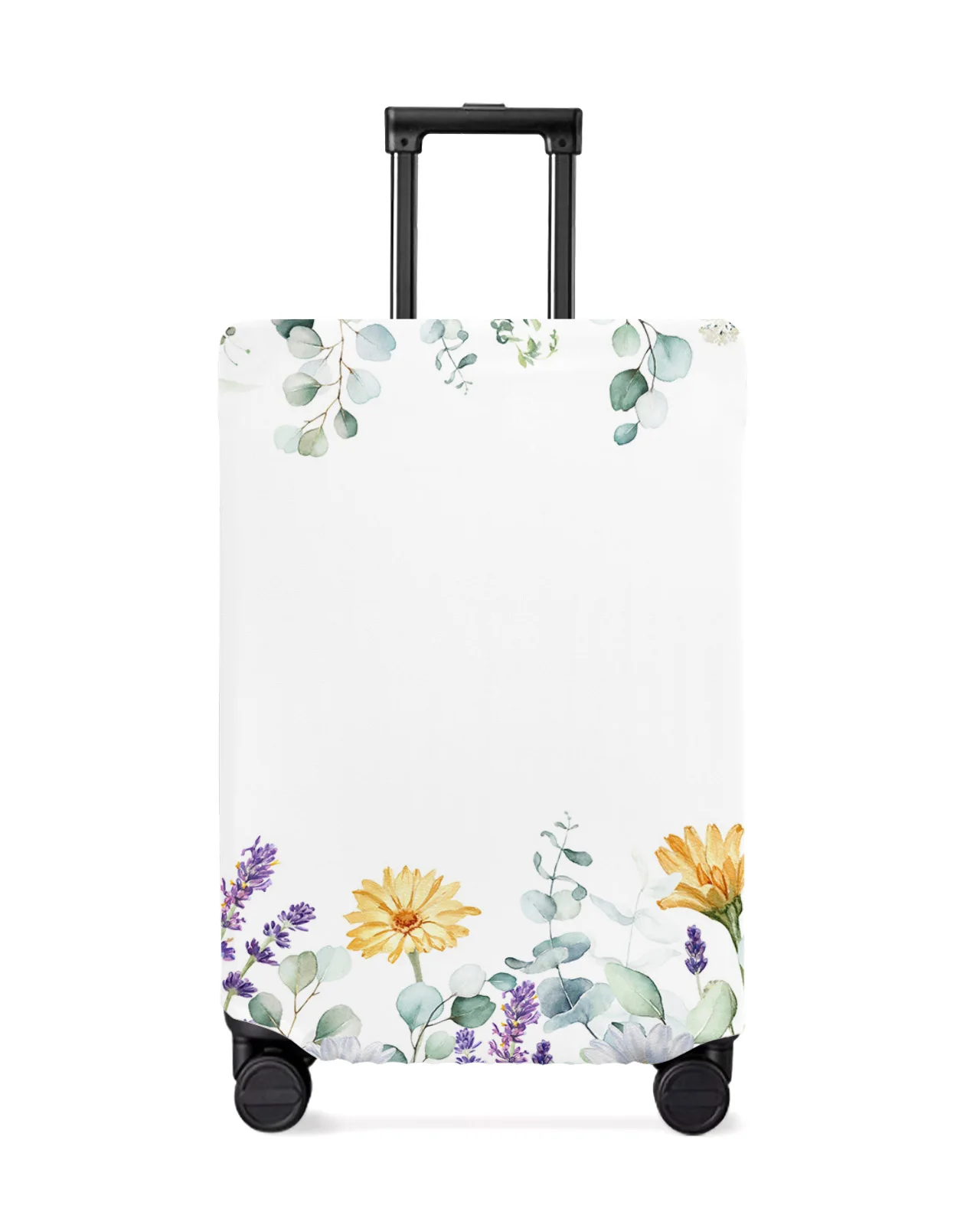 

Idyllic Eucalyptus Daisy Lavender Butterfly Luggage Cover Stretch Baggage Dust Cover for 18-32 Inch Travel Suitcase Case