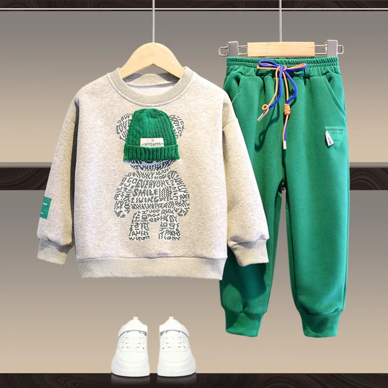 New Boys and Girls Clothing Set Spring Autumn Children Hooded Outerwear Tops Pants 2PCS Outfits Kids Teenage Costume Kids Suit
New Boys and Girls Clothing Set Spring Autumn Children Hooded Outerwear Tops Pants 2PCS Outfits Kids Teenage Costume Kids Suit