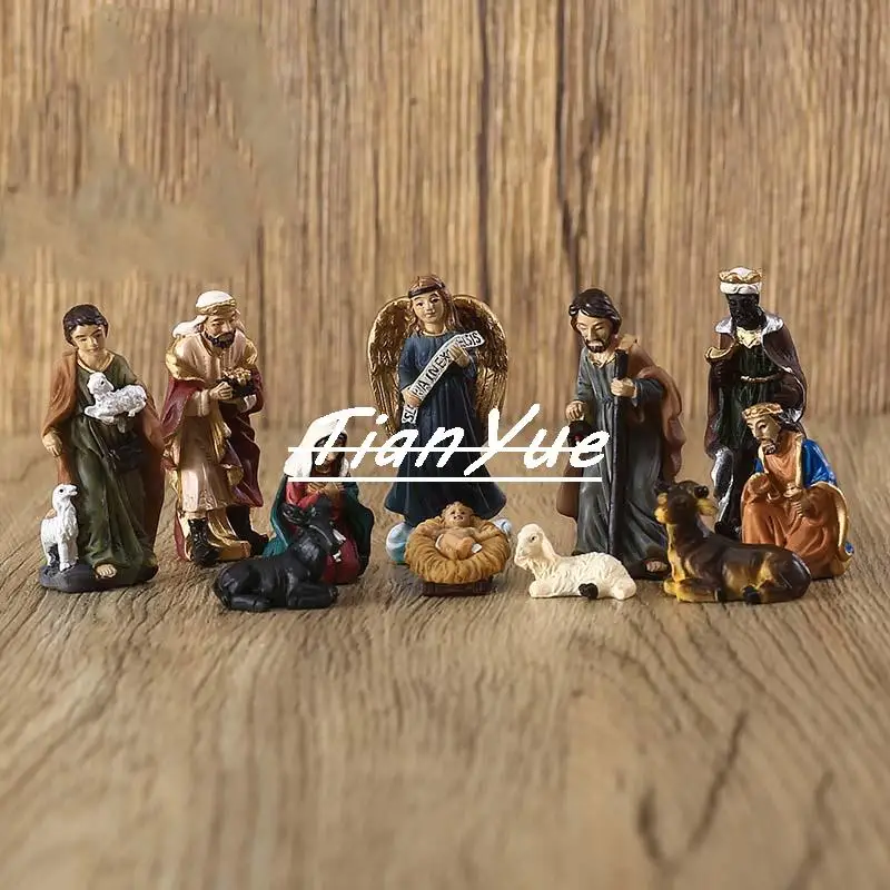 Christmas Manger Set Decoration 11pcs/set Religious Jesus' birth Christmas gift Resin Crafts 5cm
Christmas Manger Set Decoration 11pcs/set Religious Jesus' birth Christmas gift Resin Crafts 5cm