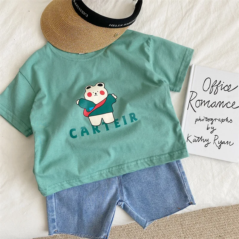 2025 Summer New Children Short Sleeve T Shirts Cute Cartoon Print Boys Girls Cotton T Shirt Baby Casual Tops Kids Clothes 10 S7a2cc14ddc7043389fe6895f47f7e5a7K