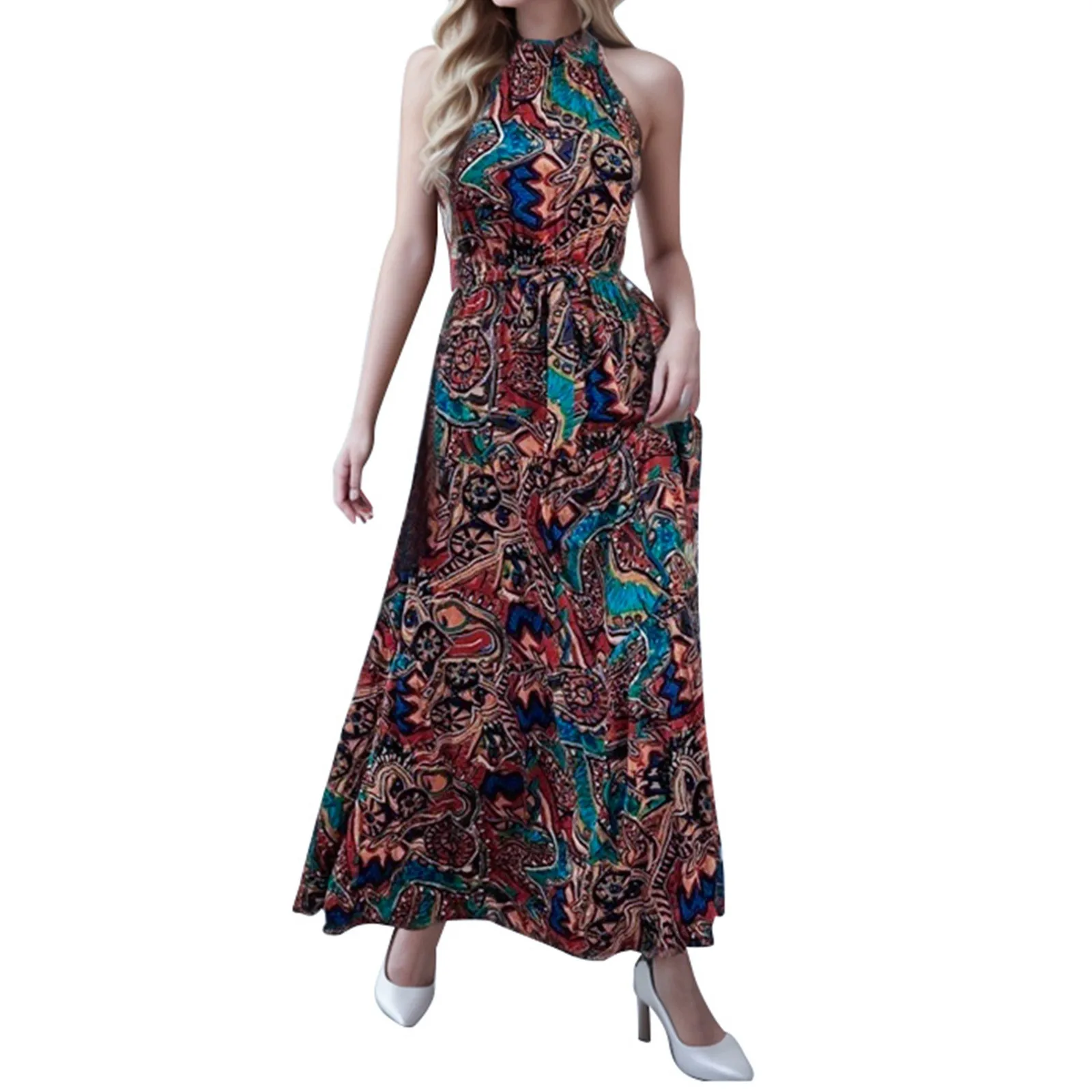 Summer Shirt Dresses for Women Womens Sleeveless Neck Maxi Dress Summer Casual Vintage Floral Women Long Dresses Casual Summer
Summer Shirt Dresses for Women Womens Sleeveless Neck Maxi Dress Summer Casual Vintage Floral Women Long Dresses Casual Summer