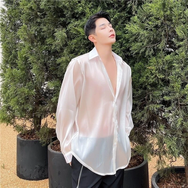 Sun Protection 2xl High Quality Silky Solid Thin Japanese Long Sleeve Shirt Men Oversized Blouses Summer 2023 White Fashion Top
Sun Protection 2xl High Quality Silky Solid Thin Japanese Long Sleeve Shirt Men Oversized Blouses Summer 2023 White Fashion Top