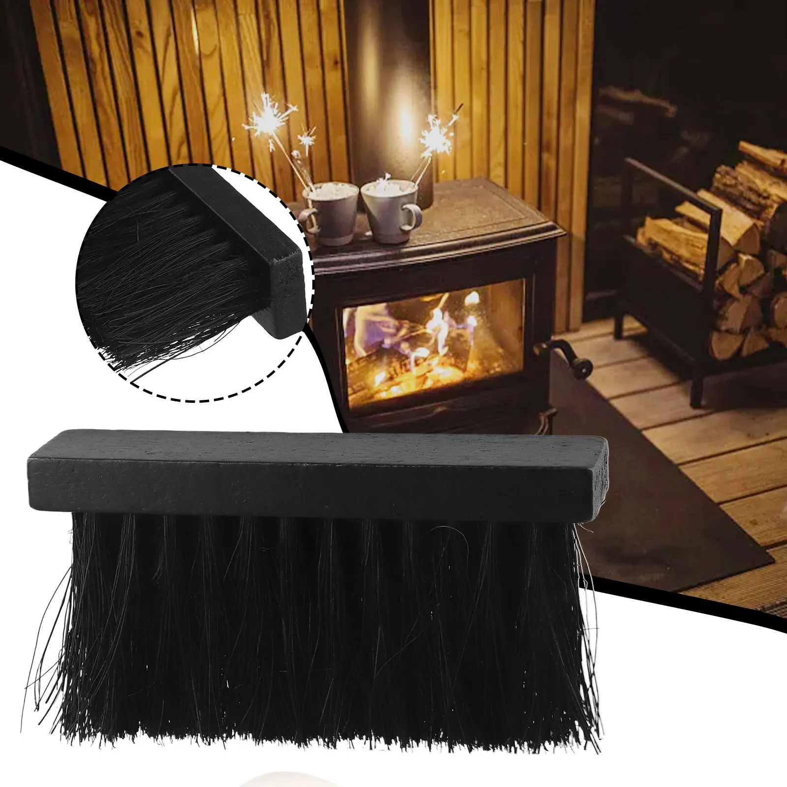 

High Quality Fireplace Brush Cleaning Brushes 1Pcs Brush Head Fire Hearth Fireplace Fireside Refill Cleaning Home
