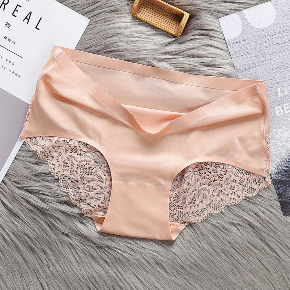 Women Satin Silk Lace Patchwork Knickers Sexy Soft Comfortable Briefs Underwear Seamless Skin-friendly Panties Lingerie
Women Satin Silk Lace Patchwork Knickers Sexy Soft Comfortable Briefs Underwear Seamless Skin-friendly Panties Lingerie