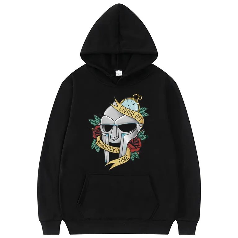 Rapper Mf Doom Living Off Borrowed Time Graphic Hoodie Men's Casual Oversized Sweatshirt Men Women Hip Hop Rap Vintage Hoodies
Rapper Mf Doom Living Off Borrowed Time Graphic Hoodie Men's Casual Oversized Sweatshirt Men Women Hip Hop Rap Vintage Hoodies