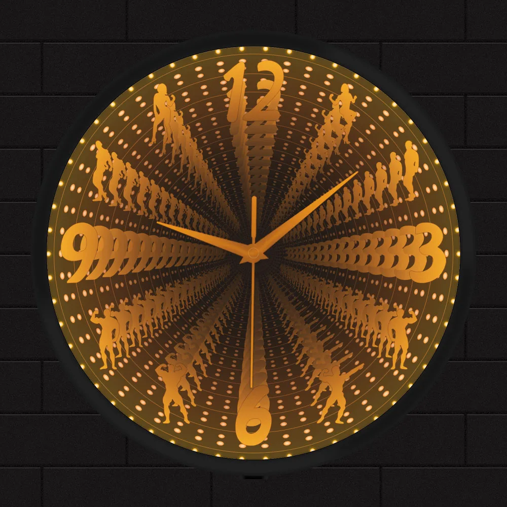 Bodybuilding LED Night Light Wall Clock For GYM Fitness Center Professional Display Sign LED Infinity Mirror Clock Glow In Dark
Bodybuilding LED Night Light Wall Clock For GYM Fitness Center Professional Display Sign LED Infinity Mirror Clock Glow In Dark