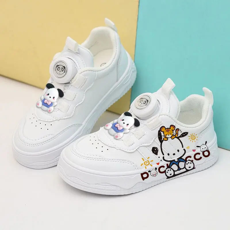 Kawaii Sanrio Anime Sneakers Cute Pochacco Cartoon Rotating Buttons Comfortable Non-Slip Soft Little White Shoes Gifts for Kids
Kawaii Sanrio Anime Sneakers Cute Pochacco Cartoon Rotating Buttons Comfortable Non-Slip Soft Little White Shoes Gifts for Kids