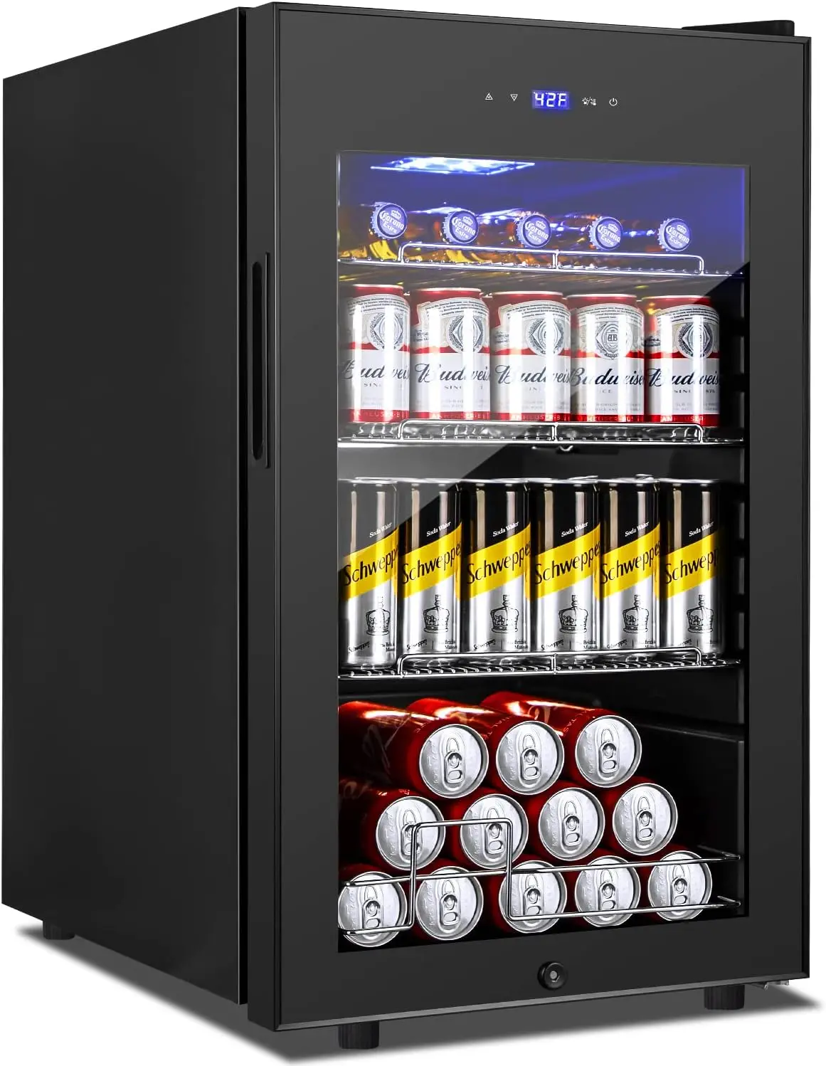 Beverage Refrigerator and Cooler Freestanding, 96 Cans Mini Fridge with glass door and Lock, Small Drink Fridge for Soda,
Beverage Refrigerator and Cooler Freestanding, 96 Cans Mini Fridge with glass door and Lock, Small Drink Fridge for Soda,
