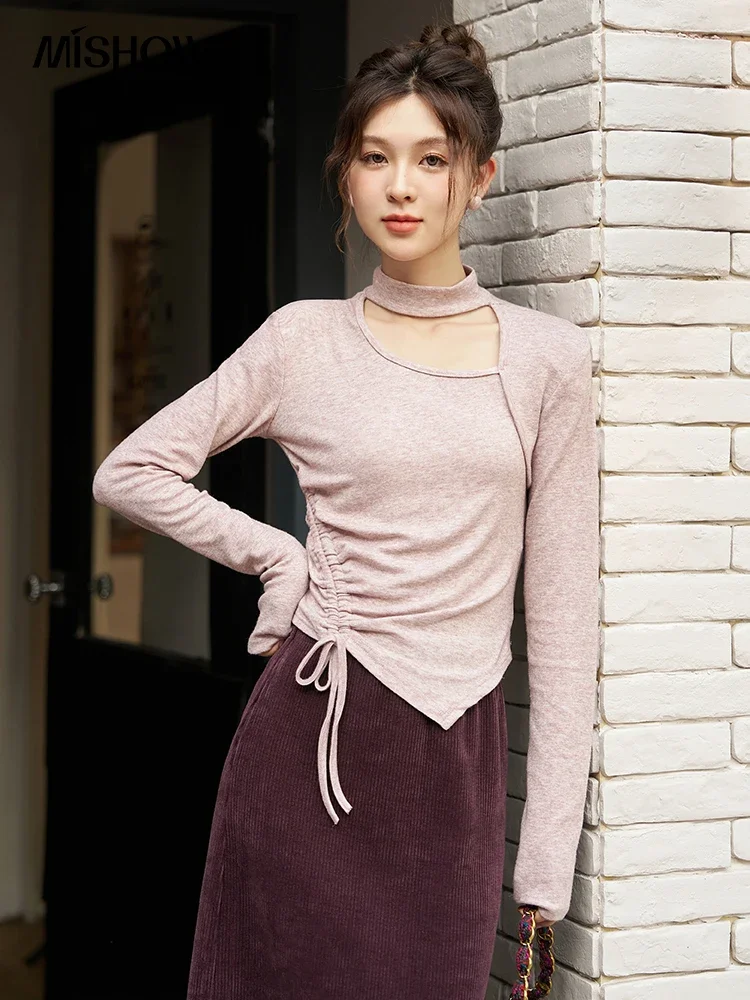 MISHOW Shirring Ruched Crop Knitted Top for Women 2023 Autumn Mock Neck Hollow Out Pullover French Sweet Solid Tops MXC48Z0300
MISHOW Shirring Ruched Crop Knitted Top for Women 2023 Autumn Mock Neck Hollow Out Pullover French Sweet Solid Tops MXC48Z0300