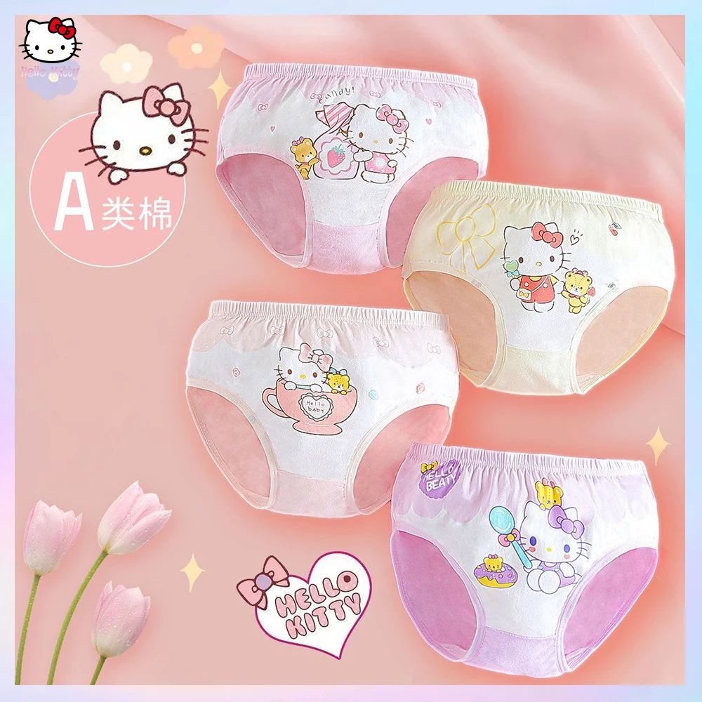 4Pcs Anime Kid Girls Underwear Hellokittys Sanrios Kawaii Cartoon Cotton Panties Pattern Student Briefs Triangle Underpants Gift
4Pcs Anime Kid Girls Underwear Hellokittys Sanrios Kawaii Cartoon Cotton Panties Pattern Student Briefs Triangle Underpants Gift