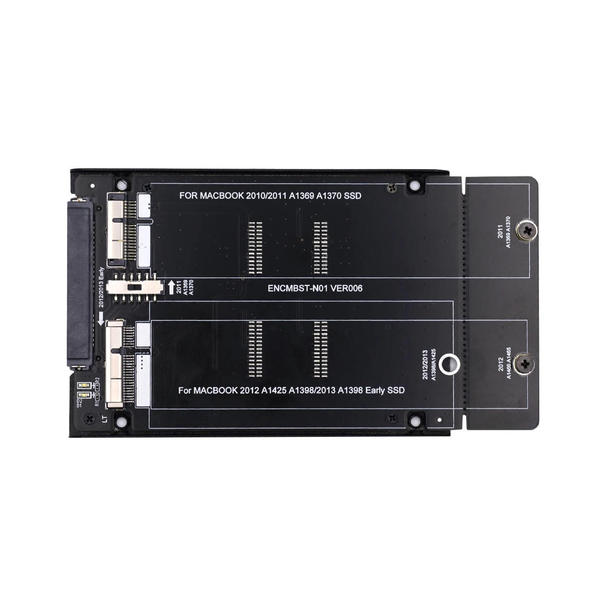 

Cablecc 2.5inch SATA 22Pin Board to 2010 2011 2012 Mac Air Pro Retina SSD 12+6Pin 17+7Pin A1425 A1398 MC975 MC976 Case Enclosure