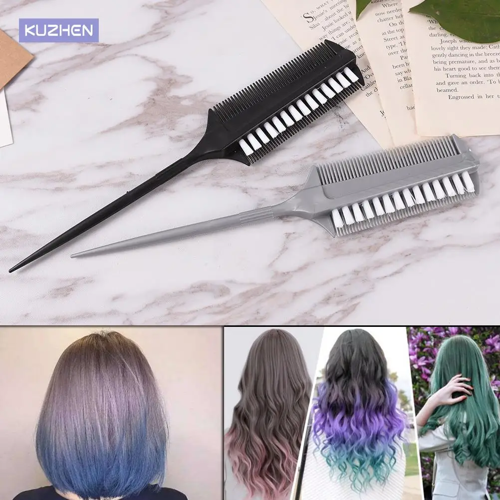 

Hair Color Brushes 1pc Professional Hairdressing Double Side Dye Comb Barber Tinting Combs Salon Hair Styling Tools Drying Brush