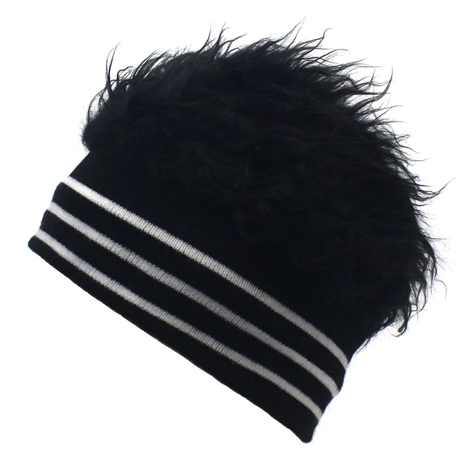 

Woolen Beanie with Wig High Quality Acrylic Fiber Fabric Winter Hat for Outdoor Sports Necessities