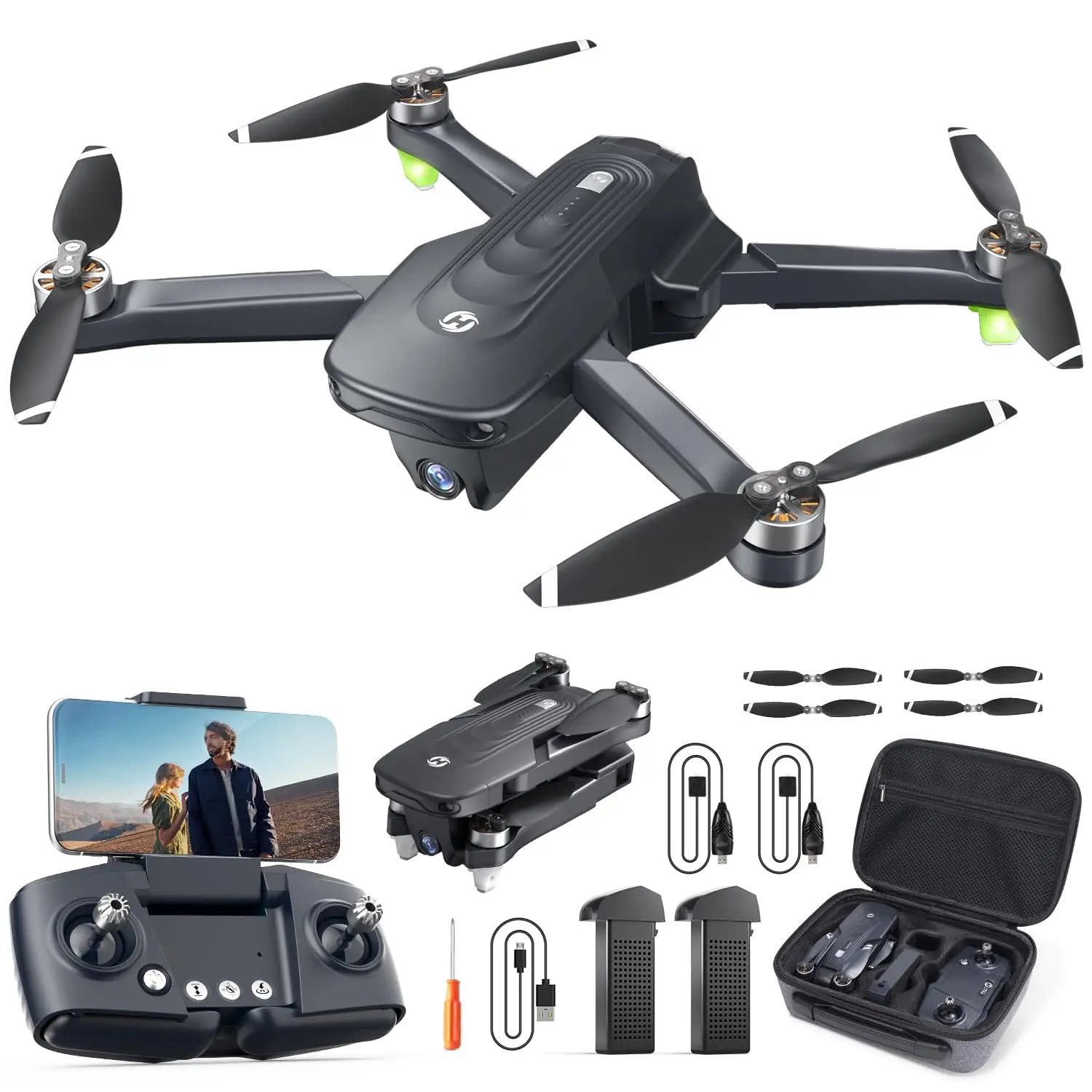 GPS Drone with 4K Camera for Adults, HS175D RC Quadcopter with Auto Return, Brushless Motor, Circle Fly, Waypoint Fly
GPS Drone with 4K Camera for Adults, HS175D RC Quadcopter with Auto Return, Brushless Motor, Circle Fly, Waypoint Fly