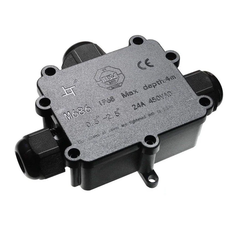 Junction Box Outdoor Waterproof IP68 3-Way Coaxial Cable Connector Electrical External Power Cord Junction Boxes
Junction Box Outdoor Waterproof IP68 3-Way Coaxial Cable Connector Electrical External Power Cord Junction Boxes