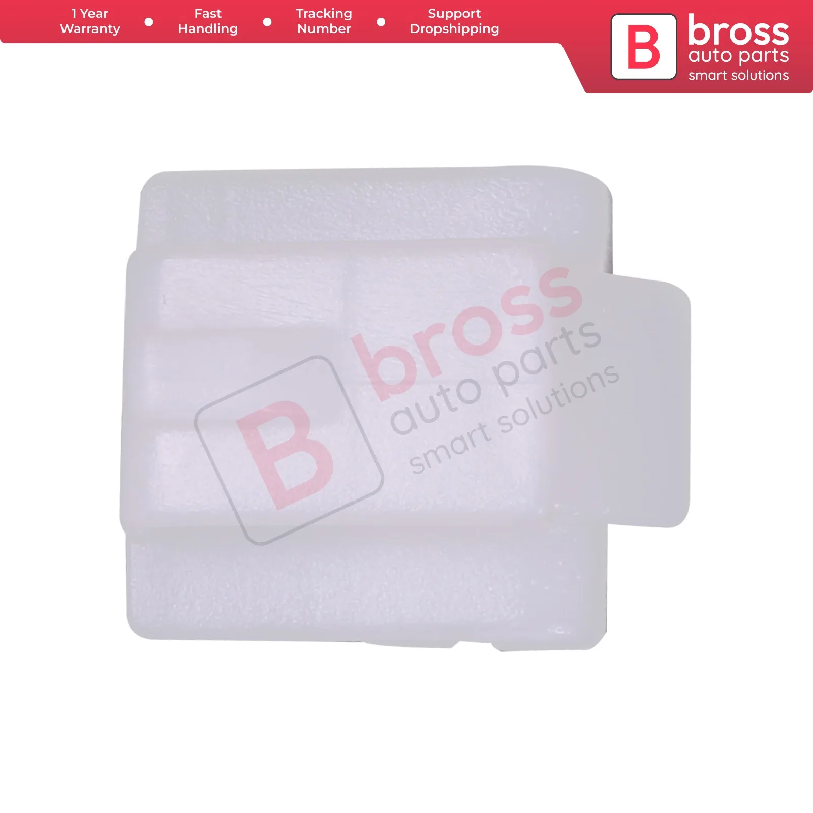 

Bross Auto Parts BCF43 10 Pieces Moulding Clip, White 82212-43000 for Hyundai H100 Fast Shipment Made in Turkey
