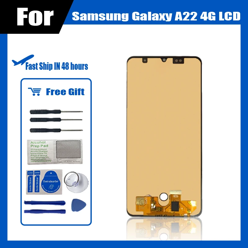 

OLED Display for Samsung A22 4G LCD Touch Screen Digiziter Assembly For Samsung A22 4G A225F A225M 6.4" LCD Display